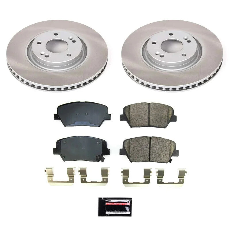 PowerStop Front Semi-Coated Rotor Kit fits Hyundai Nexo / 2019-2024 Hyundai Nexo Blue