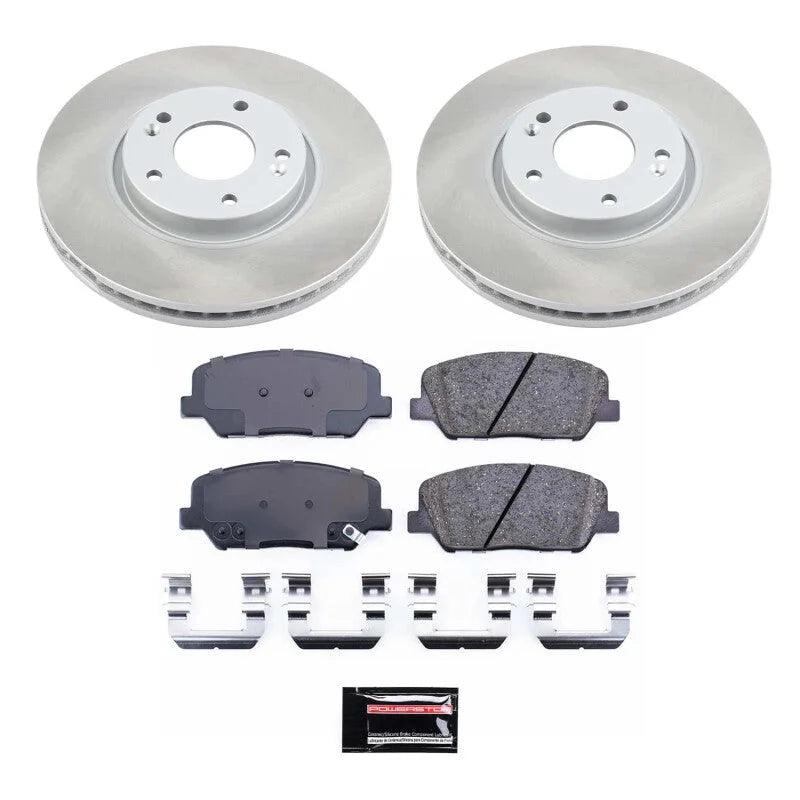 PowerStop Front Semi-Coated Rotor Kit fits Hyundai Veloster / 2013-2015 Hyundai Veloster Turbo / 2014-2015 Hyundai Veloste...