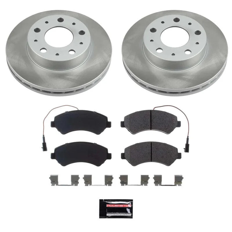 PowerStop Front Semi-Coated Rotor Kit fits Ram Promaster / 2014-2021 Ram Promaster 1500 / 2014-2021 Ram Promaster 2500 / 2...