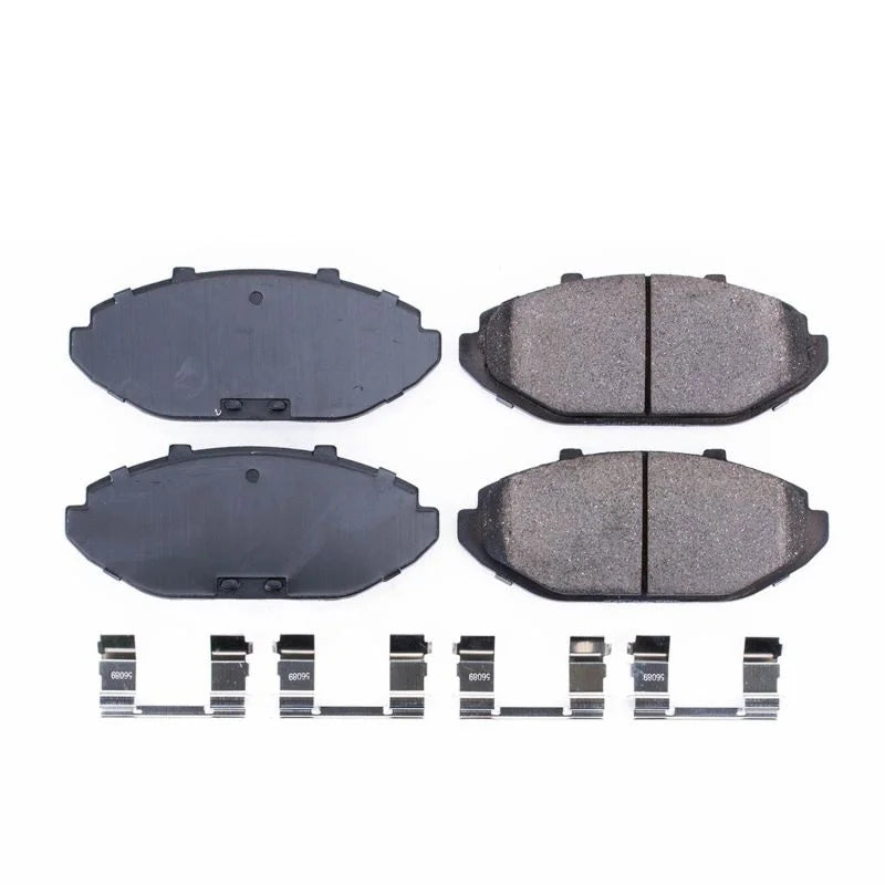 PowerStop Front Z17 Ceramic Brake Pads w/Hardware fits 1998-2002 Ford Crown Victoria / 1998-2002 Lincoln Town Car / 1998-2...