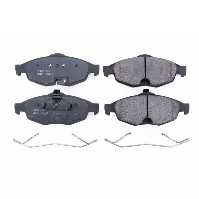 PowerStop Front Z17 Ceramic Brake Pads w/Hardware fits 2002-2006 Chrysler Sebring / 2001-2004 Chrysler Sebring LX / 2001-2...