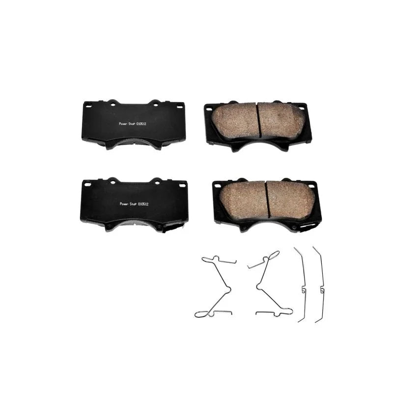 PowerStop Front Z17 Ceramic Brake Pads w/Hardware fits 2003-2009 Lexus GX470 / 2003-2009 Toyota 4RUNNER LIMITED / 2007-201...