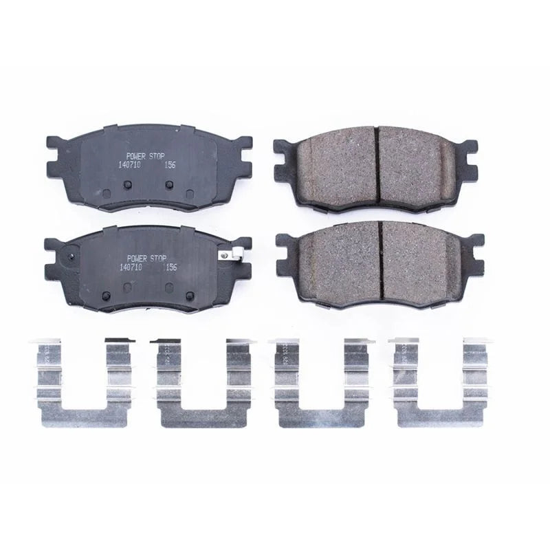 PowerStop Front Z17 Ceramic Brake Pads w/Hardware fits 2010 Hyundai Accent Blue / 2011 Hyundai Accent GL / 2006-2011 Hyund...