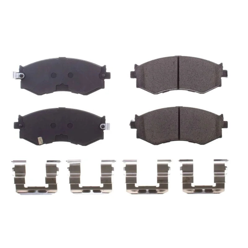 PowerStop Front Z17 Evo Ceramic Brake Pad w/Hardware fits 1991-1996 Infiniti G20 / 1994-1996 Infiniti G20 T / 1991-1992 Ni...