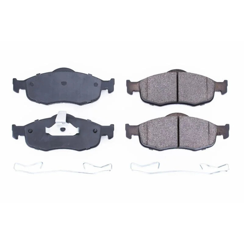 PowerStop Front Z17 Evolution Ceramic Brake Pads w/Hardware fits 1995-2000 Ford Contour / 1995-2000 Mercury Mystique / 199...