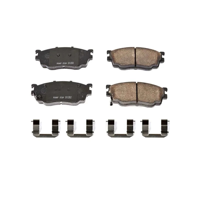 PowerStop Front Z17 Evolution Ceramic Brake Pads w/Hardware fits 1998-2002 Mazda 626 ES / 2003 Mazda Protege Mazdaspeed - ...