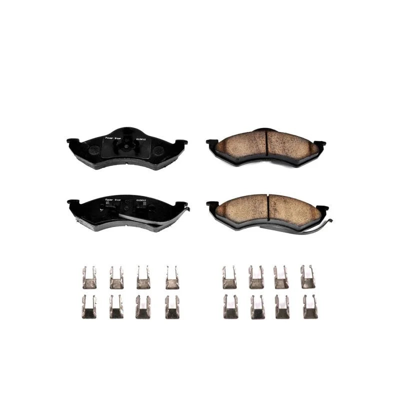 PowerStop Front Z17 Evolution Ceramic Brake Pads w/Hardware fits 1999 Dodge Dakota / 1998-1999 Dodge DURANGO - Main Produc...