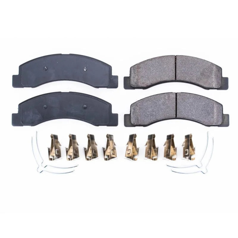PowerStop Front Z17 Evolution Ceramic Brake Pads w/Hardware fits 2000-2005 Ford Excursion / 1999-2004 Ford F-250 Super Dut...