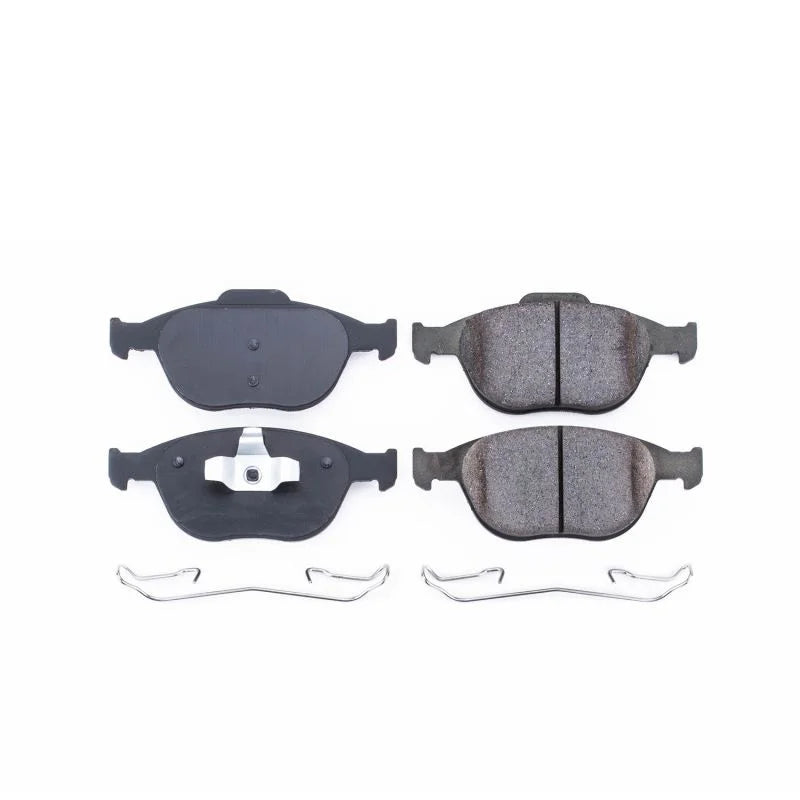 PowerStop Front Z17 Evolution Ceramic Brake Pads w/Hardware fits 2002-2004 / 2010-2013 Ford Focus / Transit Connect - Main...