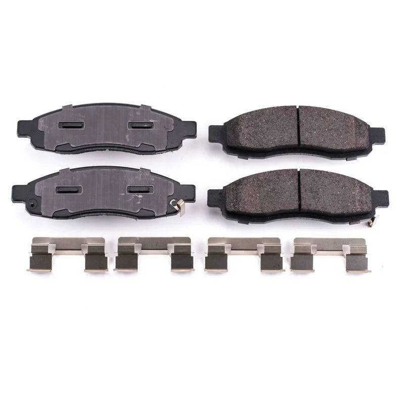 PowerStop Front Z17 Evolution Ceramic Brake Pads w/Hardware fits 2004-2005 Infiniti QX56 / 2005 Nissan Armada LE / 2004 Ni...
