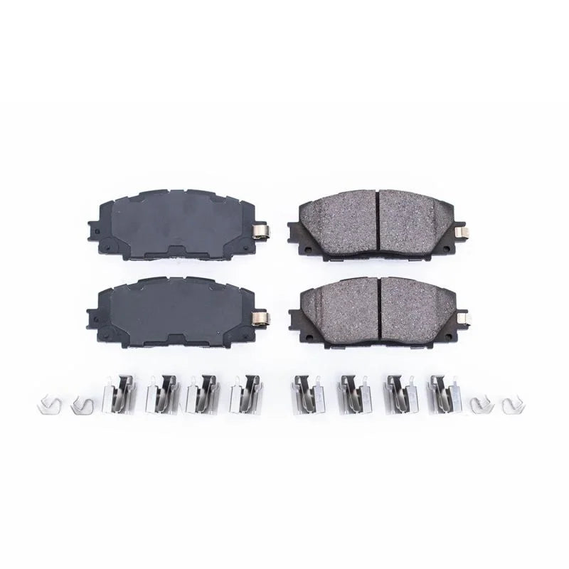 PowerStop Front Z17 Evolution Ceramic Brake Pads w/Hardware fits 2013 Scion iQ Ev / 2012-2018 Toyota Prius C Four / 2019 T...