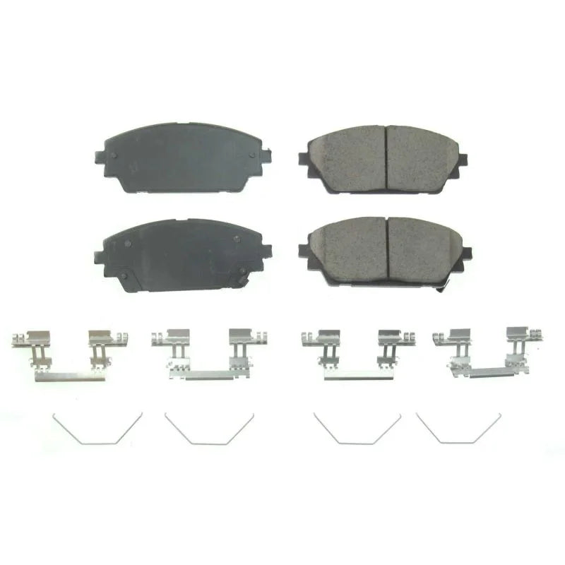 PowerStop Front Z17 Evolution Ceramic Brake Pads w/Hardware fits 2019-2025 Mazda 3 - Main Product View