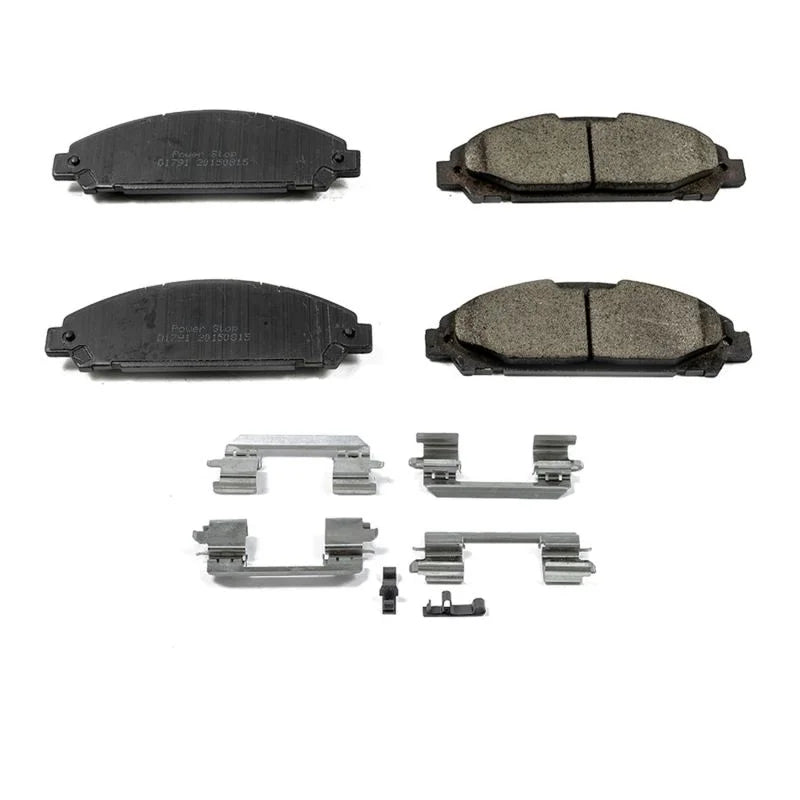 PowerStop Front Z17 Evolution Ceramic Brake Pads w/Hardware fits Ford Mustang / 2015-2024 Ford Mustang ECOBOOST / 2015-201...