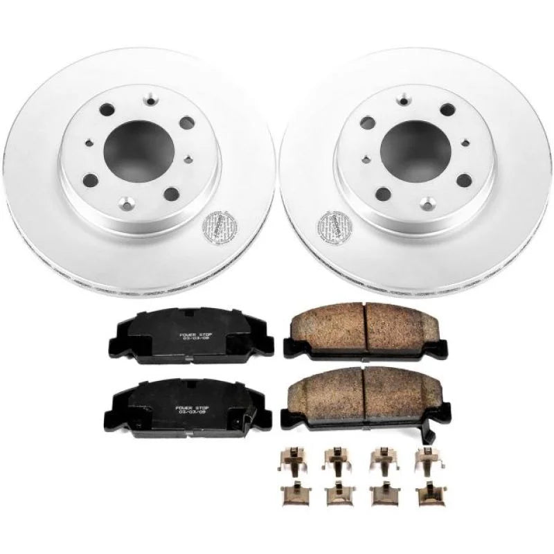 PowerStop Front Z17 Evolution Geomet Coated Brake Kit fits 1990-1991 Honda CRX / 1990-2000 Honda Civic / 1993-1997 Honda C...