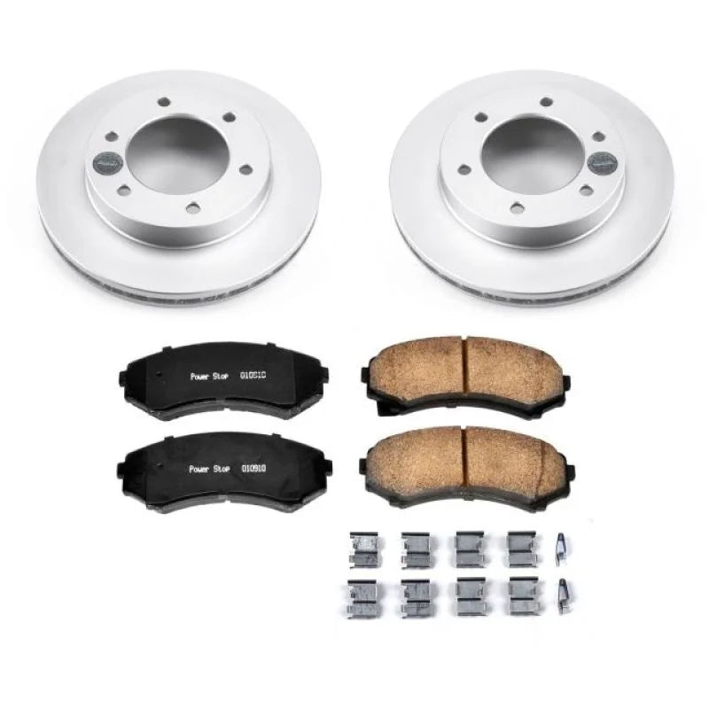 PowerStop Front Z17 Evolution Geomet Coated Brake Kit fits 2002 Honda Passport EX / 2002-2003 Isuzu Axiom / 2004 Isuzu Axi...