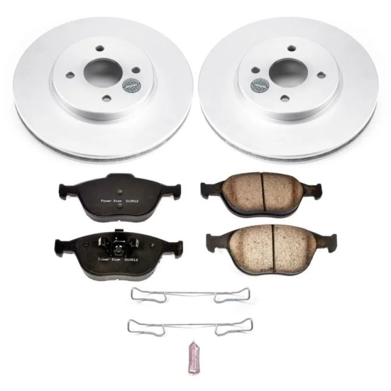 PowerStop Front Z17 Evolution Geomet Coated Brake Kit fits 2002-2004 Ford Focus SVT - Main Product View