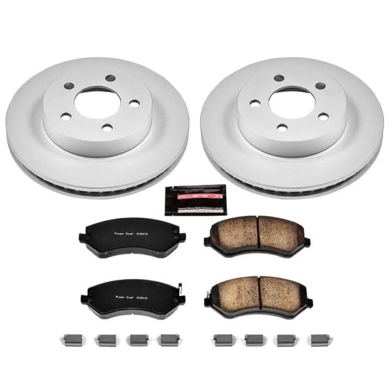 PowerStop Front Z17 Evolution Geomet Coated Brake Kit fits 2002-2007 Jeep Liberty - Main Product View