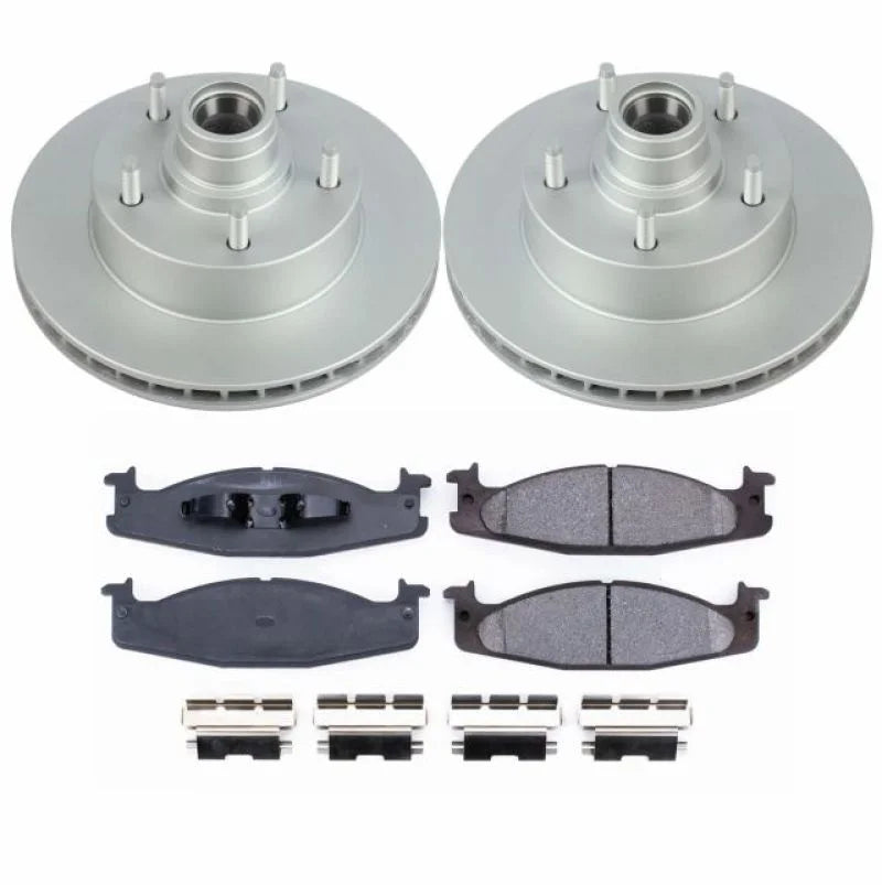 PowerStop Front Z17 Evolution Geomet Coated Brake Kit fits 2003 Ford E-150 / 2003 Ford E-150 Club WAGON / 1994-2002 Ford E...