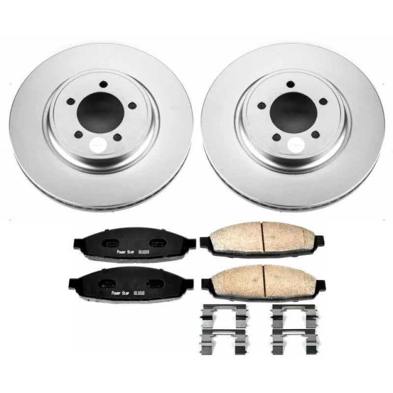 PowerStop Front Z17 Evolution Geomet Coated Brake Kit fits 2003-2005 Lincoln Aviator - Main Product View