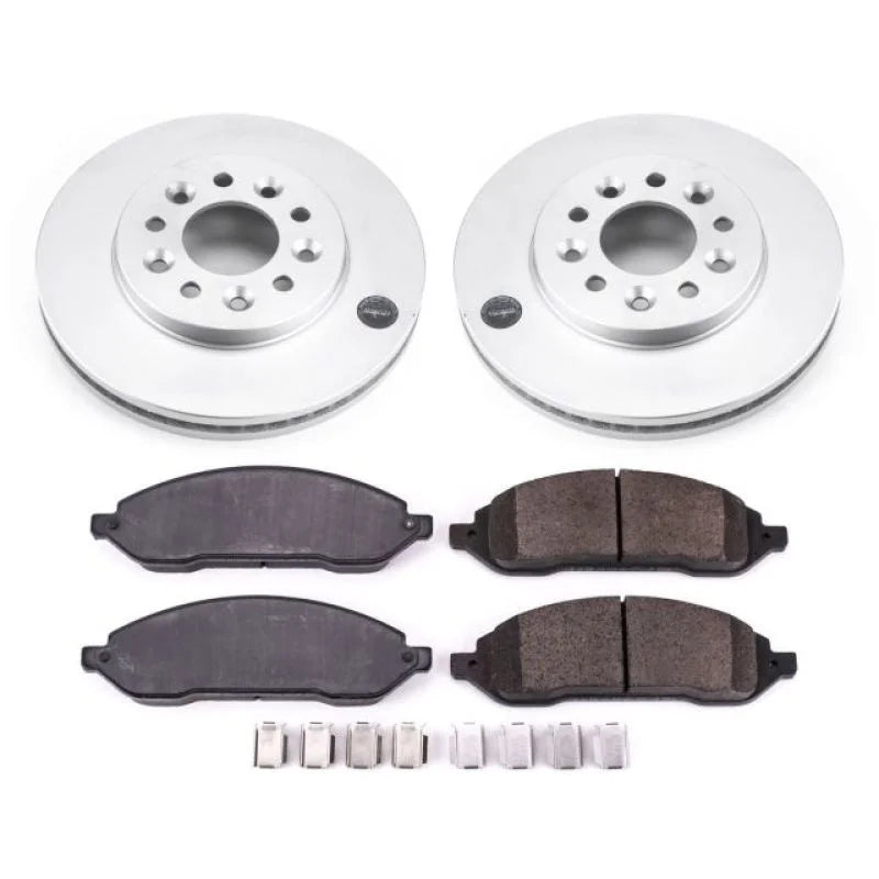 PowerStop Front Z17 Evolution Geomet Coated Brake Kit fits 2004-2007 Ford Freestar / 2004-2007 Mercury Monterey - Main Pro...