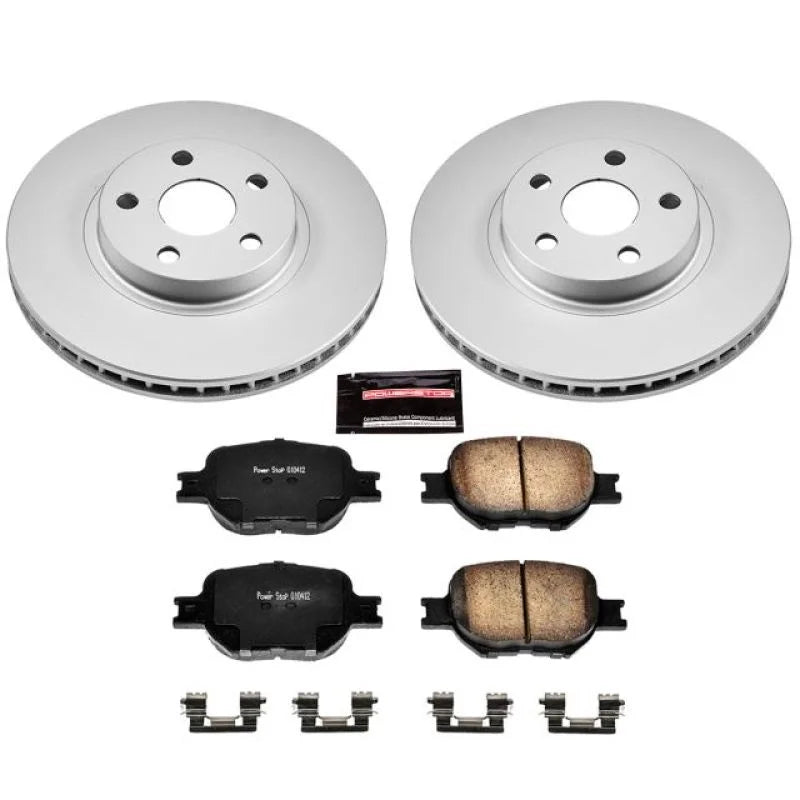 PowerStop Front Z17 Evolution Geomet Coated Brake Kit fits 2005-2010 Scion TC / 2007-2008 Scion TC Spec / 2001-2005 Toyota...