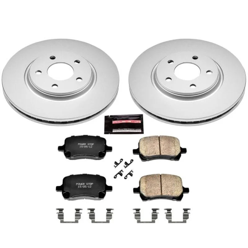PowerStop Front Z17 Evolution Geomet Coated Brake Kit fits 2007 Chevrolet Cobalt SS / 2009-2010 Chevrolet Malibu Hybrid / ...