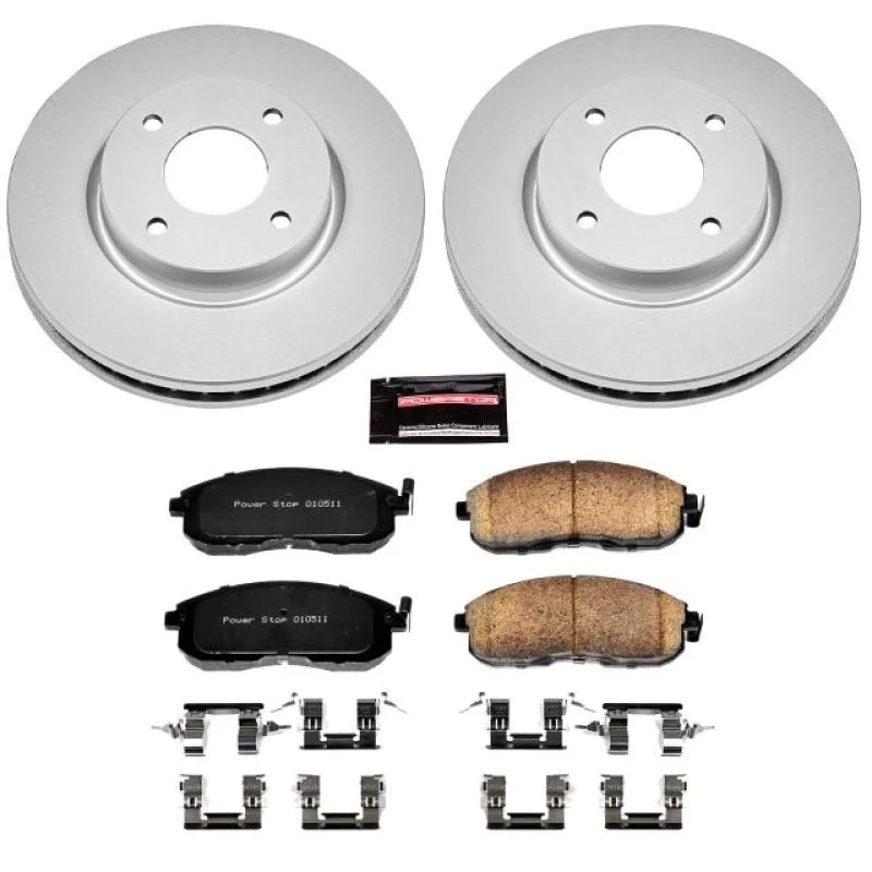 PowerStop Front Z17 Evolution Geomet Coated Brake Kit fits 2009-2014 Nissan Cube / 2007-2012 Nissan Sentra / 2007-2012 Nis...