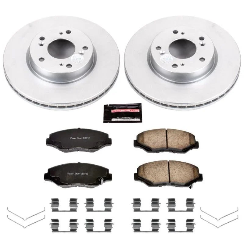 PowerStop Front Z17 Evolution Geomet Coated Brake Kit fits 2013 Acura ILX / 2013-2017 Honda Accord LX / 2013-2015 Honda Ac...