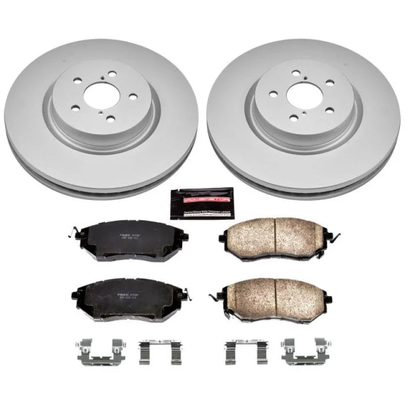 PowerStop Front Z17 Evolution Geomet Coated Brake Kit fits 2014-2018 Subaru Forester / 2005-2014 Subaru Legacy / 2010-2014...