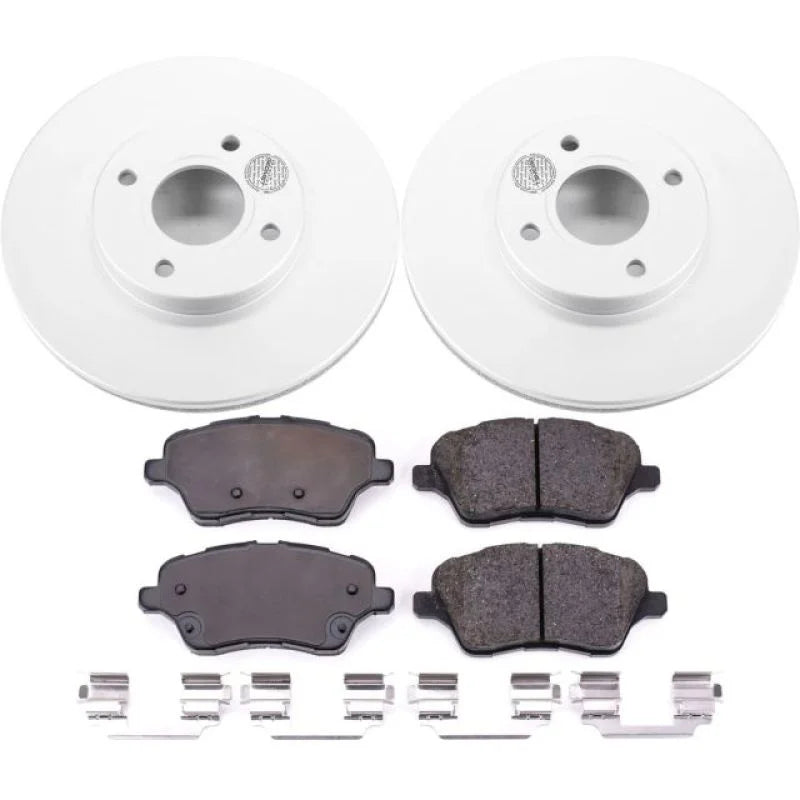 PowerStop Front Z17 Evolution Geomet Coated Brake Kit fits 2014-2019 Ford Fiesta ST - Main Product View