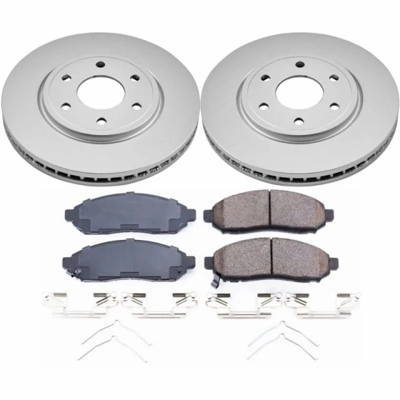 PowerStop Front Z17 Evolution Geomet Coated Brake Kit fits 2016-2019 Nissan Frontier S - Main Product View