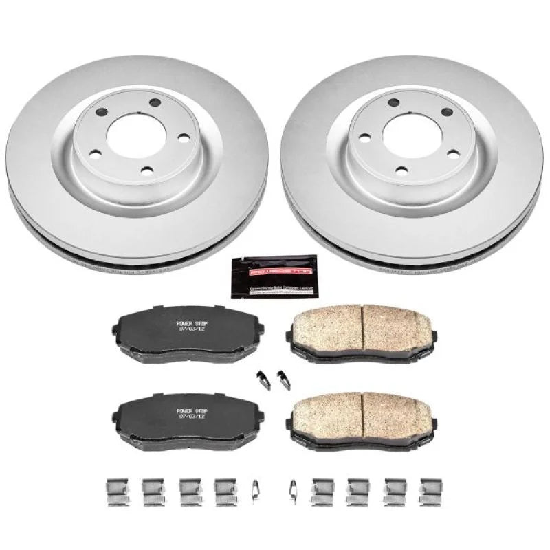PowerStop Front Z17 Evolution Geomet Coated Brake Kit fits Ford Edge / 2008-2014 Ford Edge LIMITED / 2007-2015 Ford Edge S...
