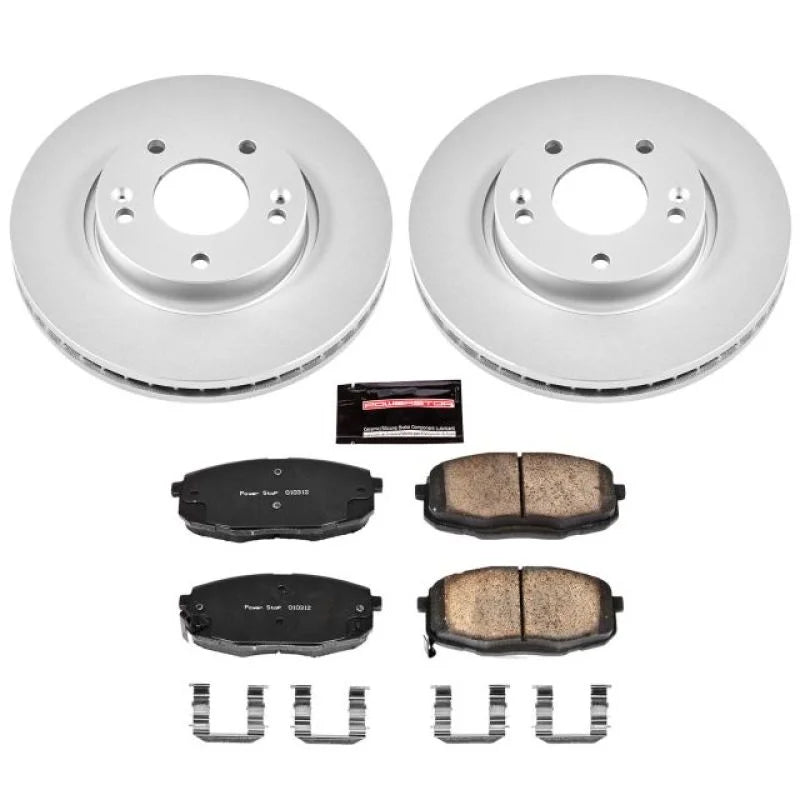 PowerStop Front Z17 Evolution Geomet Coated Brake Kit fits Hyundai Elantra / 2009 Hyundai Elantra Touring / 2010-2012 Hyun...