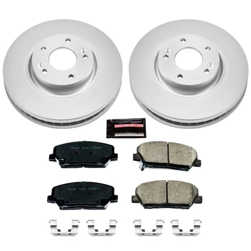 PowerStop Front Z17 Evolution Geomet Coated Brake Kit fits Hyundai Veloster / 2013-2015 Hyundai Veloster Turbo / 2014-2015...