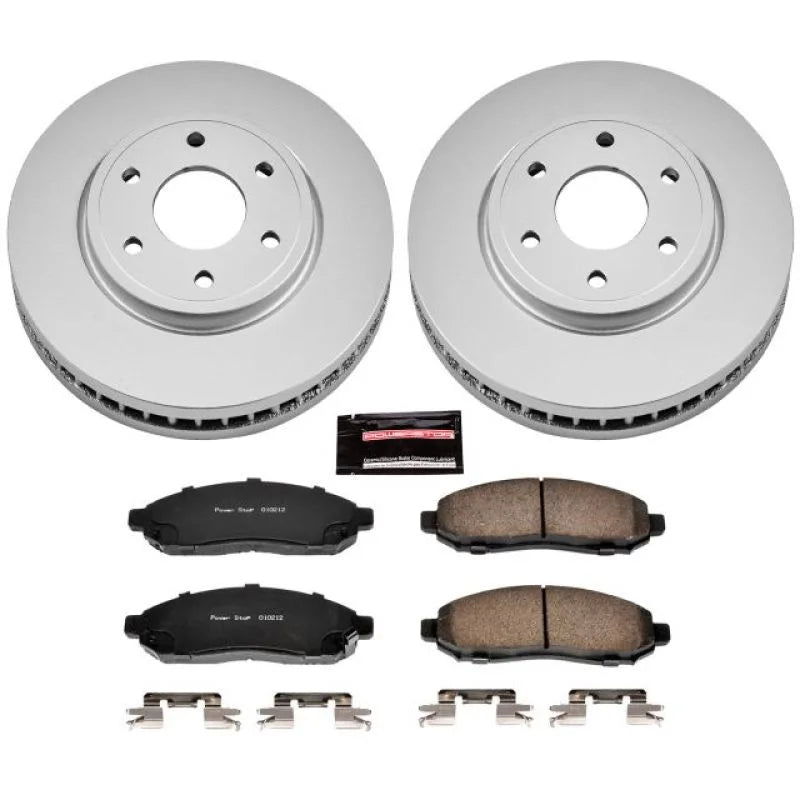 PowerStop Front Z17 Evolution Geomet Coated Brake Kit fits Nissan Frontier / 2011-2018 Nissan Frontier S / 2008-2010 Nissa...