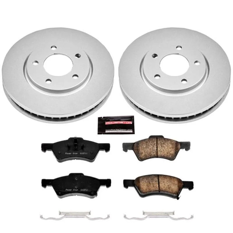 PowerStop Front Z17 GEOMET Coated Brake Kit fits Chrysler Town / 2001-2007 Chrysler Town & / 2001 2006 2007 Dodge Caravan ...