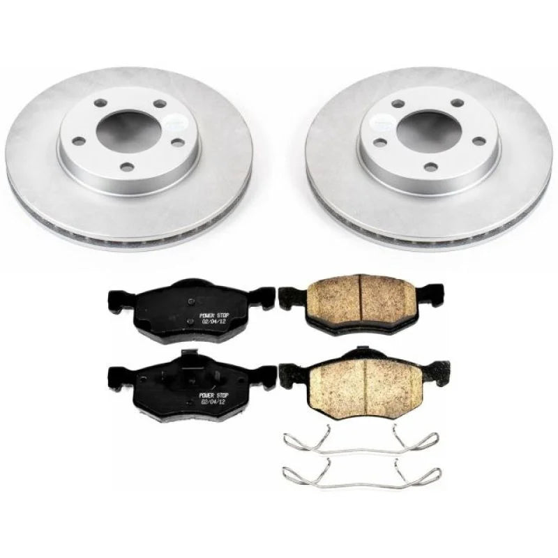 PowerStop Front Z17 GEOMET Coated Brake Kit fits Ford Escape / 2003-2007 Ford Escape LIMITED / 2001-2007 Ford Escape Xls /...