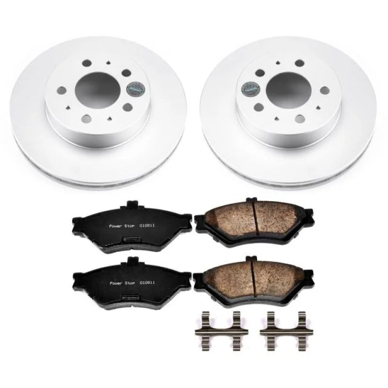 PowerStop Front Z17 Geomet Coated Brake Kit fits 1995-1997 Ford Crown Victoria / 1995-1997 Lincoln Town Car / 1995-1997 Me...