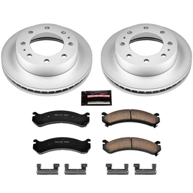 PowerStop Front Z17 Geomet Coated Brake Kit fits 2002-2004 Chevrolet Avalanche 2500 / 2003-2020 Chevrolet Express 3500 / 2...