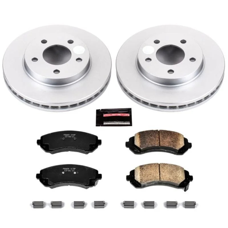 PowerStop Front Z17 Geomet Coated Brake Kit fits 2002-2007 Buick Rendezvous / 2001-2005 Pontiac Aztek - Main Product View