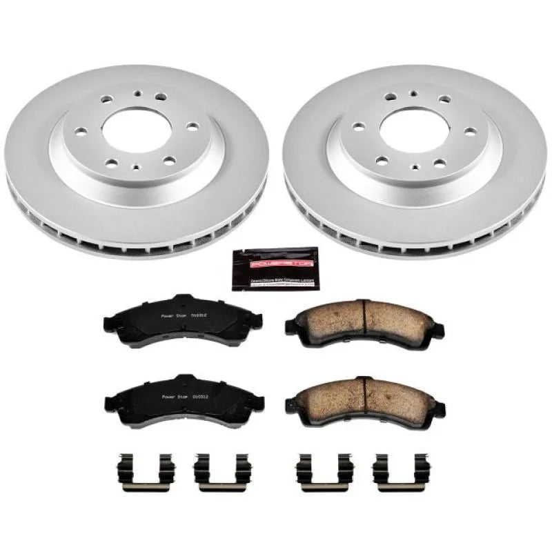 PowerStop Front Z17 Geomet Coated Brake Kit fits 2004 2005 Buick Rainier / 2004 2005 Buick Rainier Cxl / 2002-2005 Chevrol...