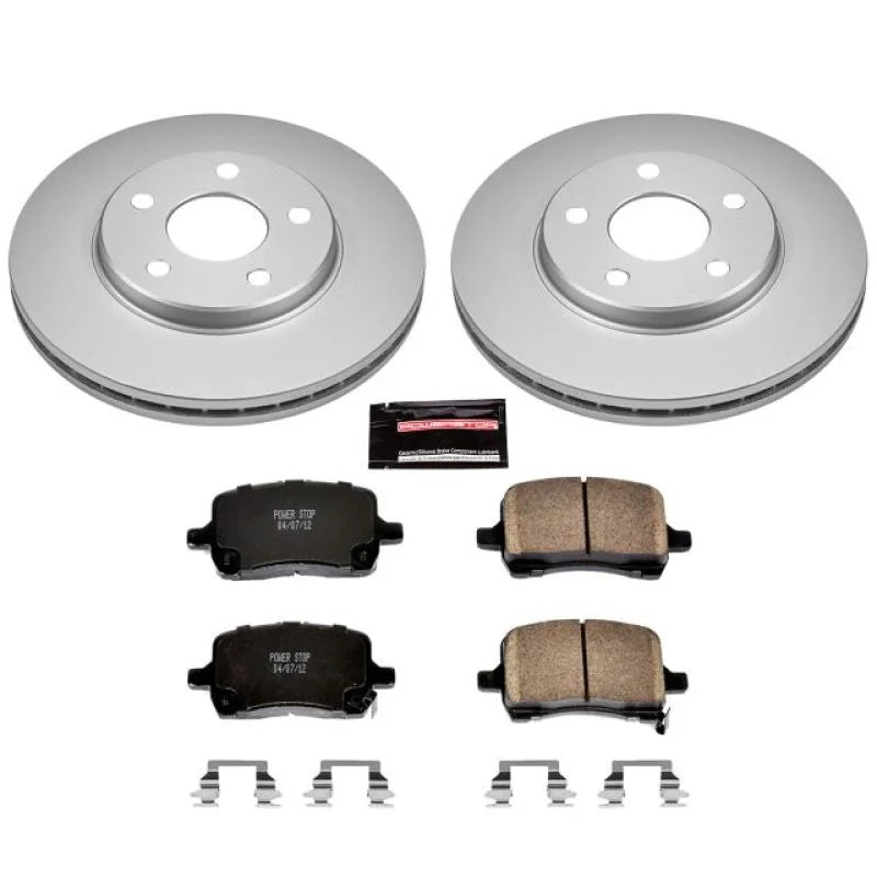 PowerStop Front Z17 Geomet Coated Brake Kit fits 2004 Chevrolet Malibu / 2008 Chevrolet Malibu Classic / 2004-2008 Chevrol...