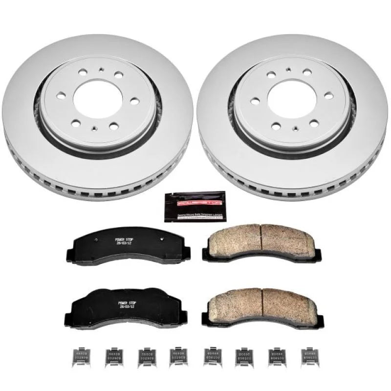 PowerStop Front Z17 Geomet Coated Brake Kit fits 2010-2017 Ford Expedition EL / 2010 Ford Expedition Eddie / 2010-2021 For...
