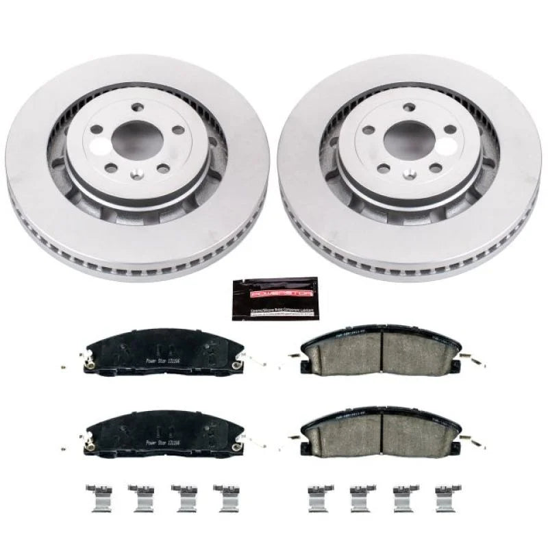 PowerStop Front Z17 Geomet Coated Brake Kit fits 2013-2019 Ford Explorer / 2013-2019 Ford Flex / 2013-2019 Ford Police Int...