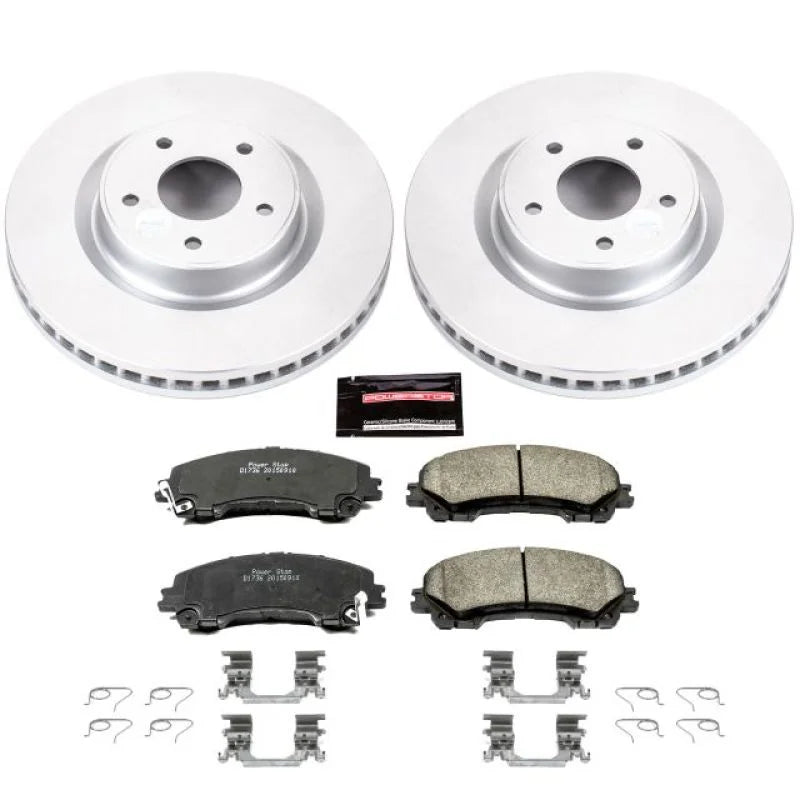 PowerStop Front Z17 Geomet Coated Brake Kit fits 2014-2024 Infiniti Q50 / 2017-2022 Infiniti Q60 / 2016 2017 Infiniti QX50...