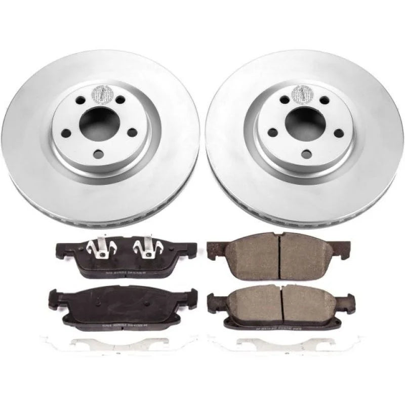 PowerStop Front Z17 Geomet Coated Brake Kit fits 2015-2021 Ford Edge / 2017-2020 Lincoln Continental - Main Product View