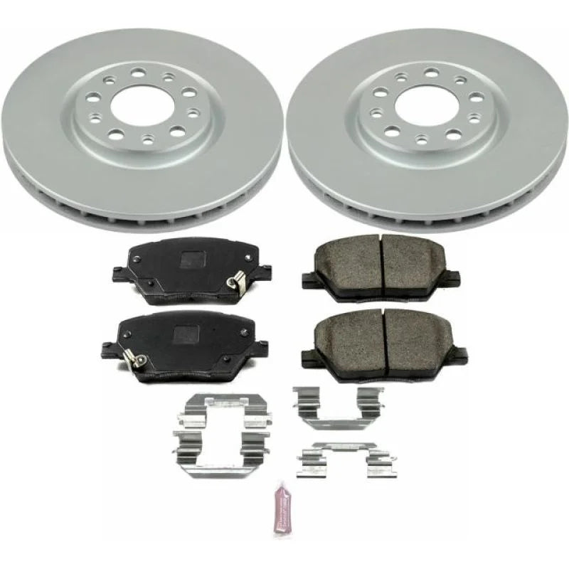 PowerStop Front Z17 Geomet Coated Brake Kit fits 2016-2021 Fiat 500X / 2019-2022 Jeep Compass / 2017-2022 Jeep Compass Lat...