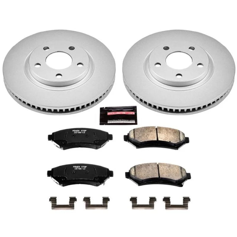 PowerStop Front Z17 Geomet Coated Brake Kit fits Buick LeSabre / 2000-2005 Buick LeSabre Custom / 1997-2005 Buick Park Ave...