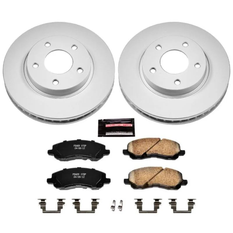 PowerStop Front Z17 Geomet Coated Brake Kit fits Dodge Caliber / 2010 2011 Dodge Caliber Express / 2007-2010 Dodge Caliber...