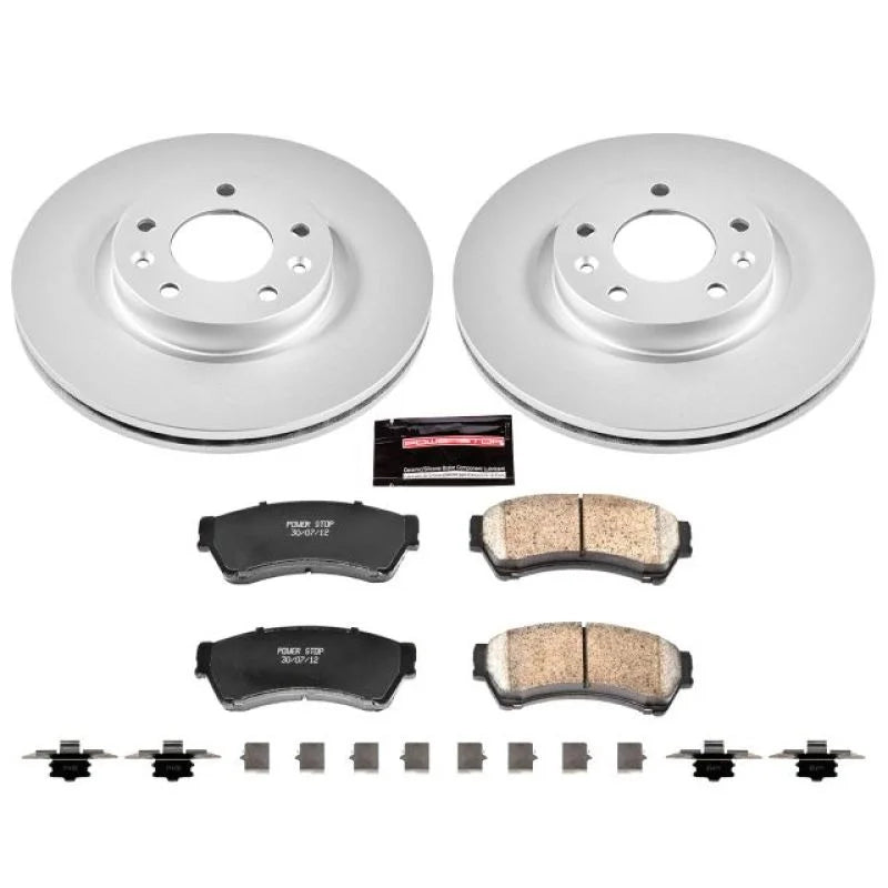 PowerStop Front Z17 Geomet Coated Brake Kit fits Ford Fusion / 2010-2012 Ford Fusion Hybrid / 2006-2012 Ford Fusion S / 20...